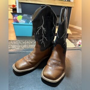 Boy’s Cody James Western Leather Boots - Brown and Black